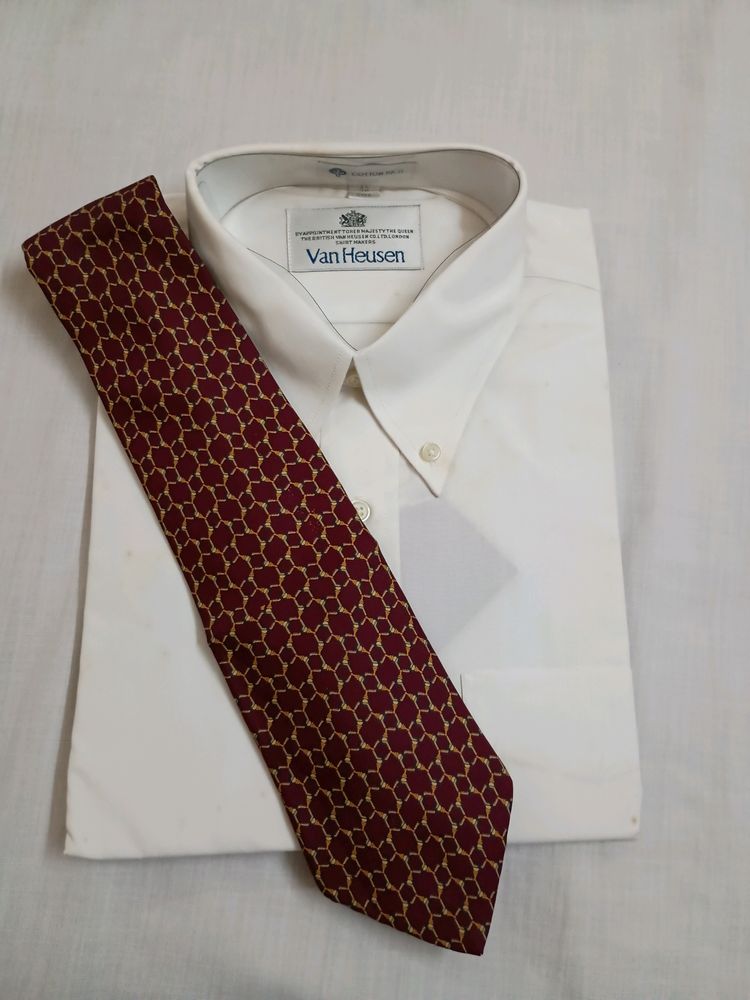 Halston Red Pattern Men's Tie