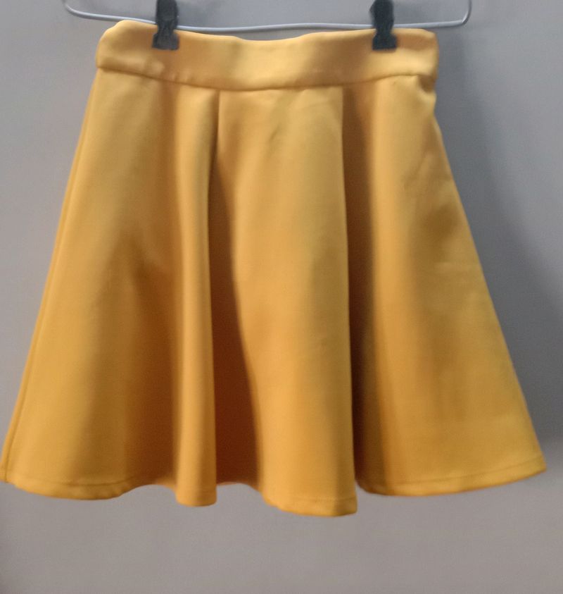 Mustard Flared Skirt