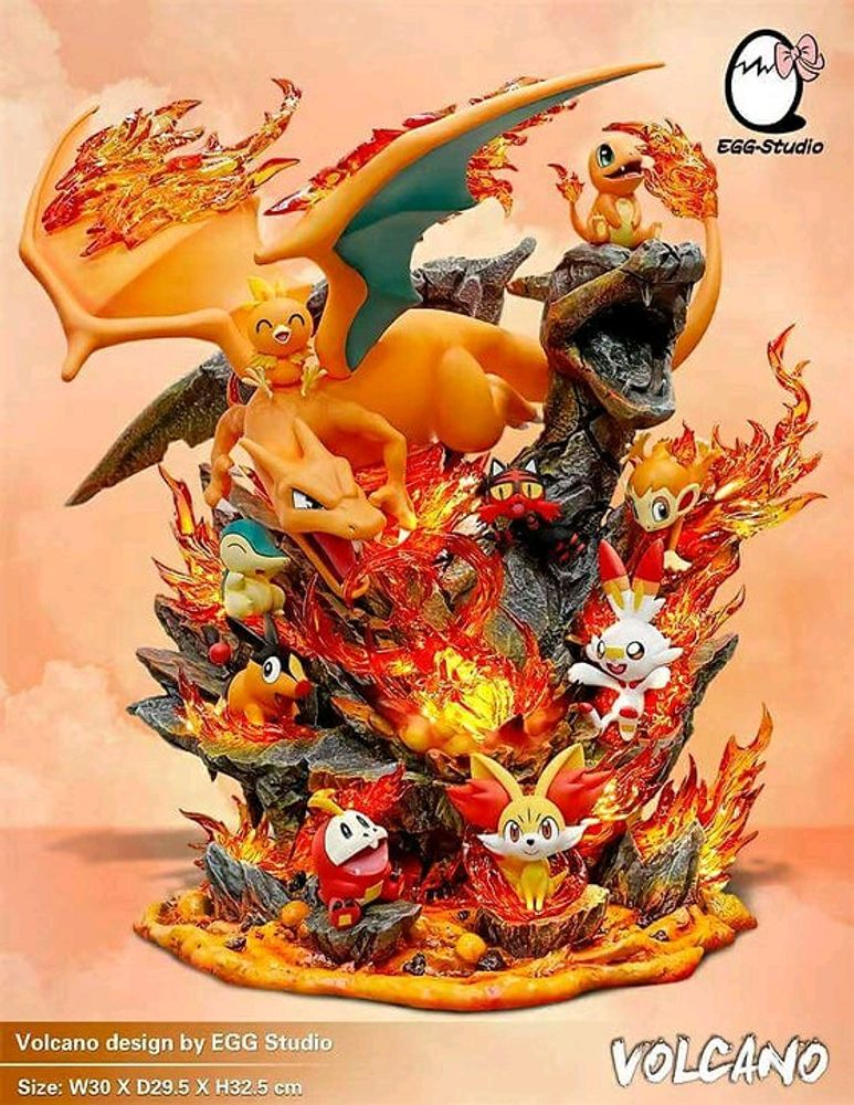 Pokemon Fire Family - Volcano Valley Charizard