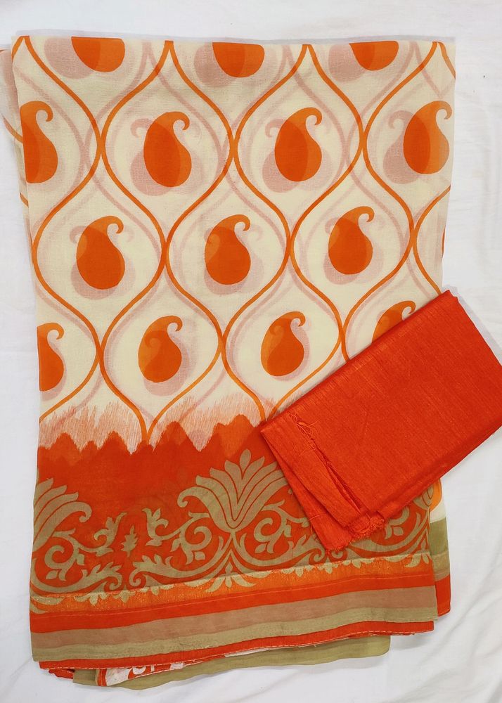 New Saree Orange