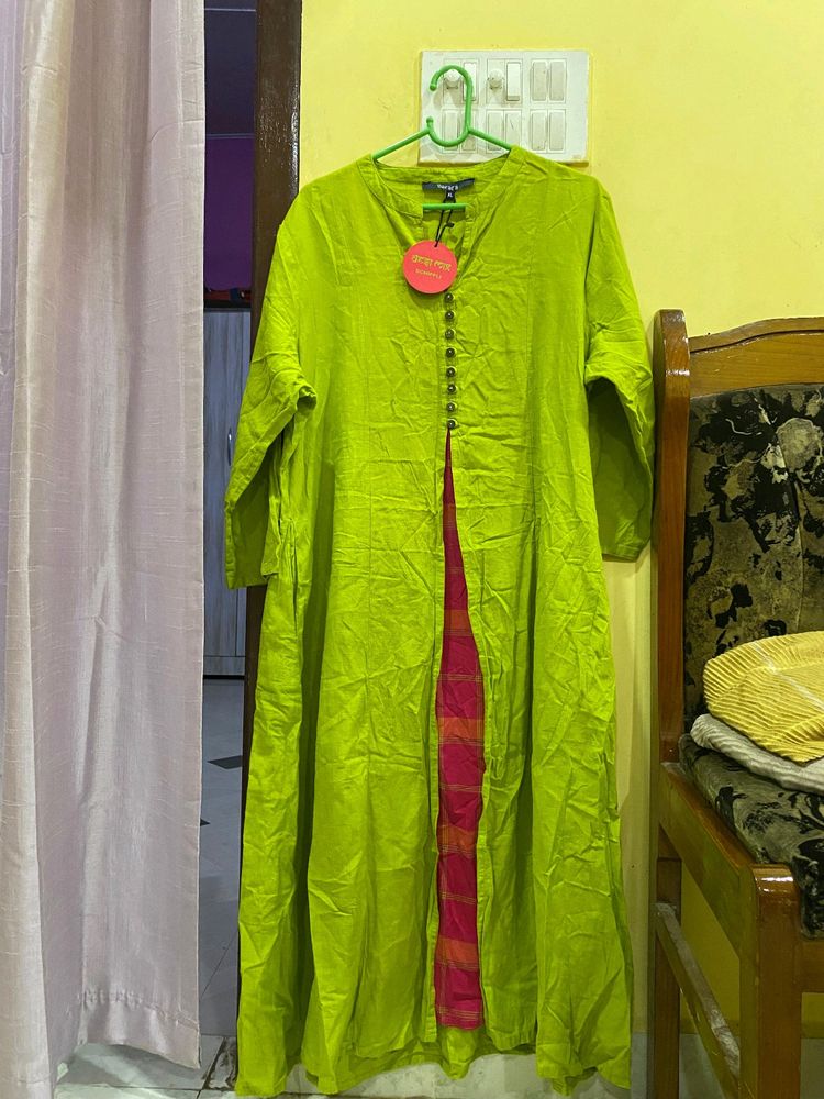 Green Beautiful Kurti In Size Xl