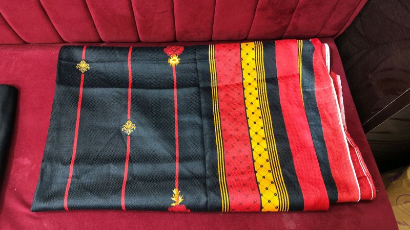 NEW PAKISTANI BLACK WOOL SHAWL UNSTITCHED DRESS