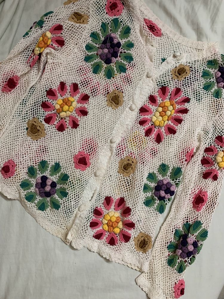 FLOWER CROCHET JACKET