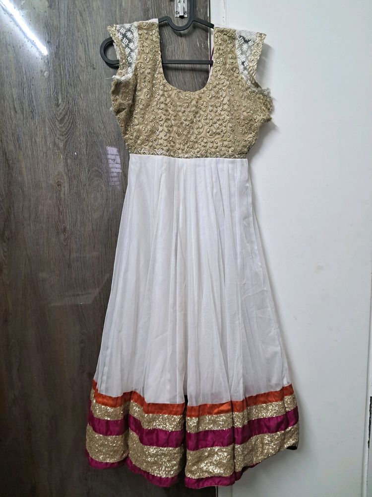 White Anarkali