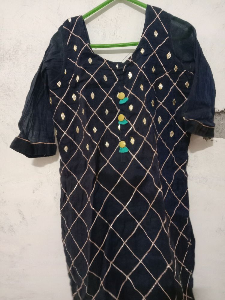 Navy Blue Kurta