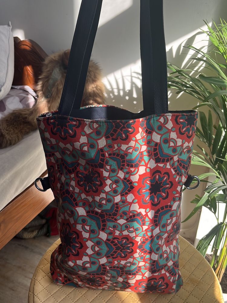 ETHNIC ORANGE TOTE BAG