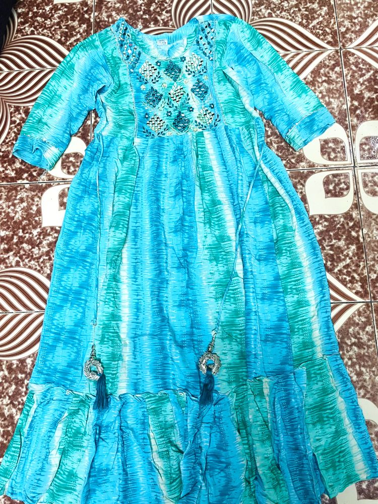 Anarkali Kurti With Free Matching Scrunchy