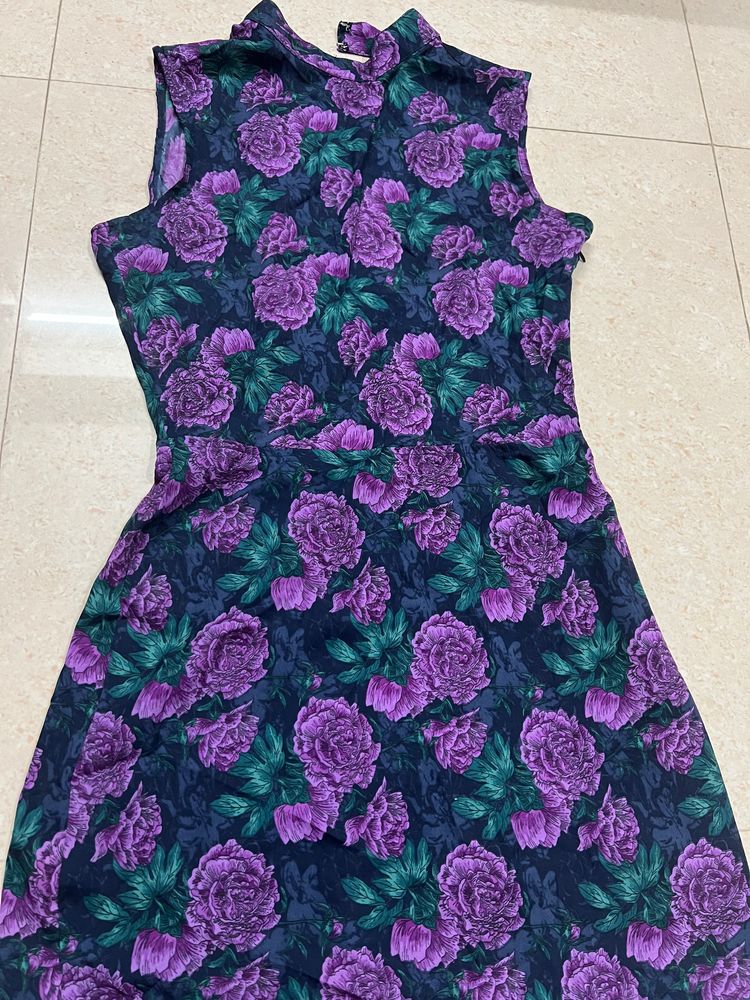 Backless Bodycon Purple Party Wear