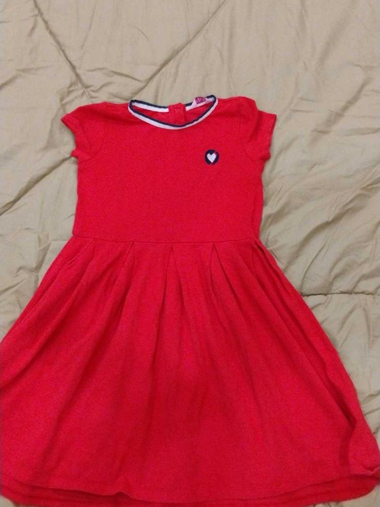 Red Cotton Frock