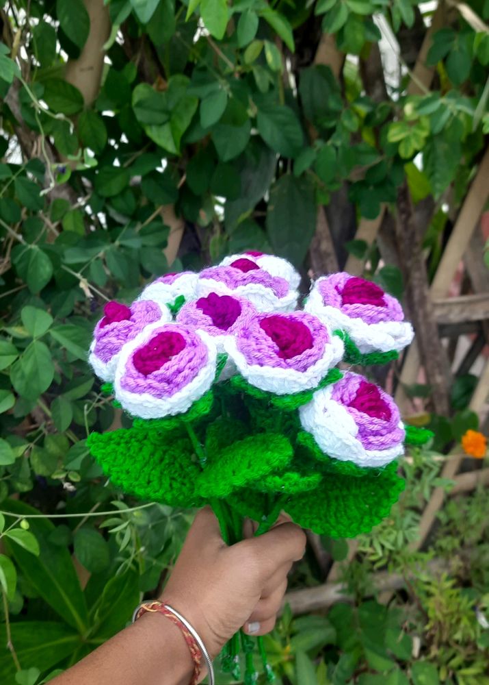 Crochet Tricolour Rose 🌹