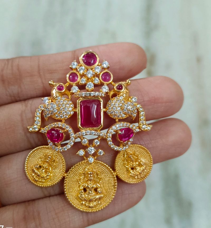 Pink Peacock Pendant