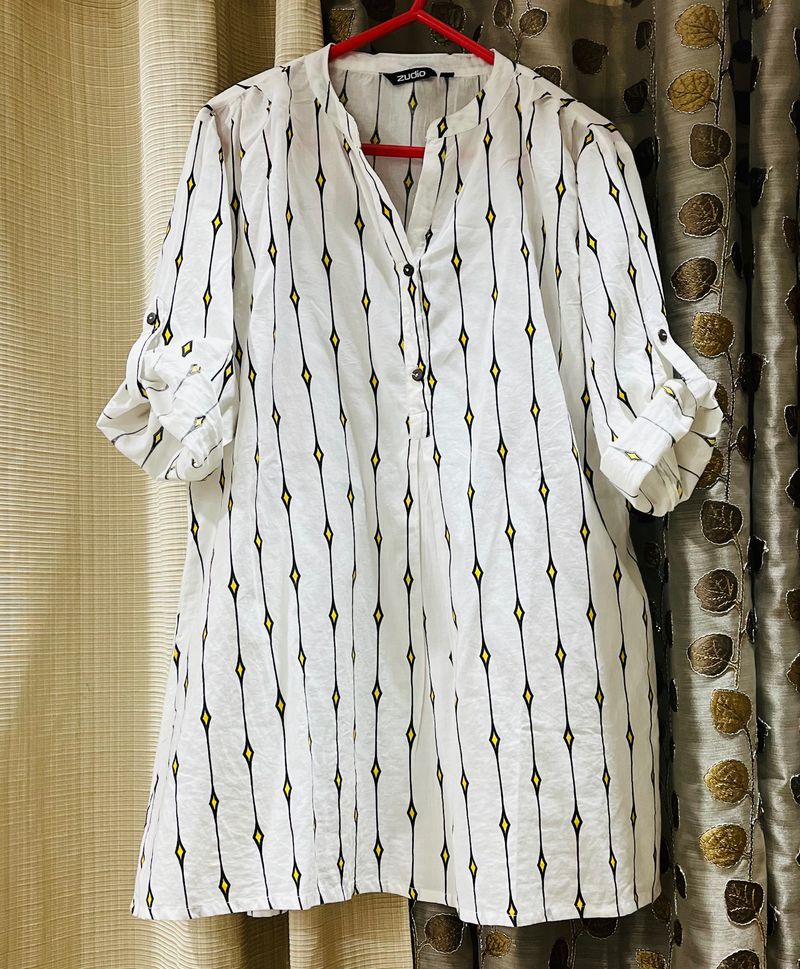 Printed White Tunic From Zudio