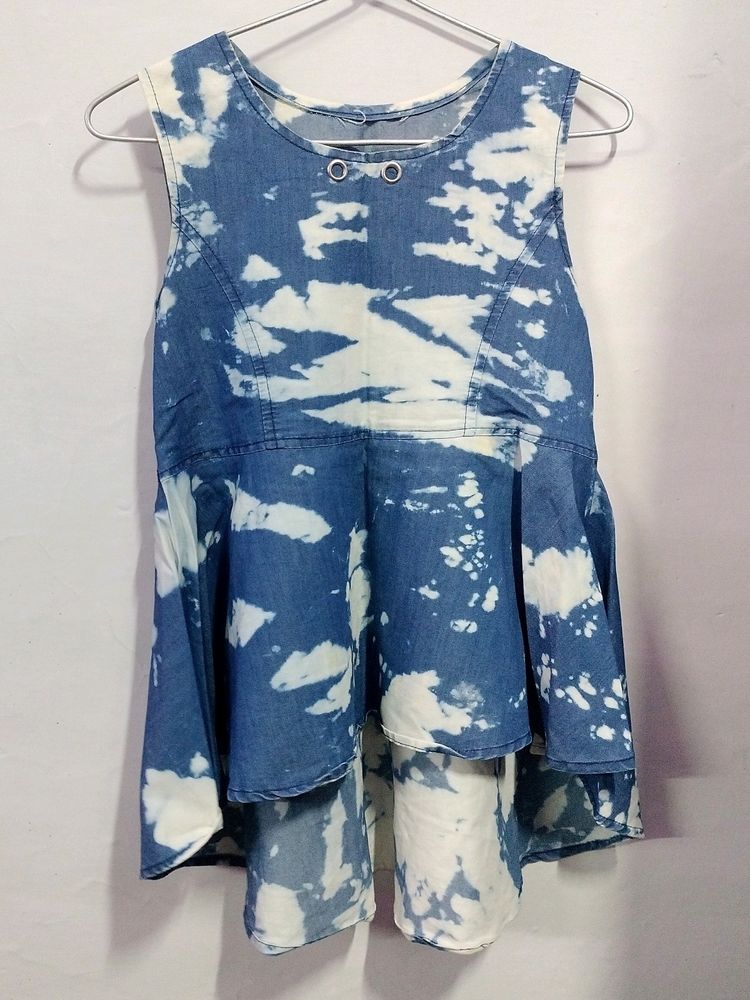 Blue And White Summers Top