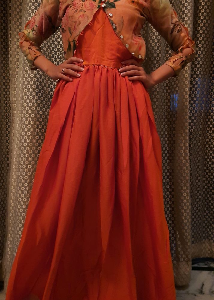 Orange Ethnic Dress