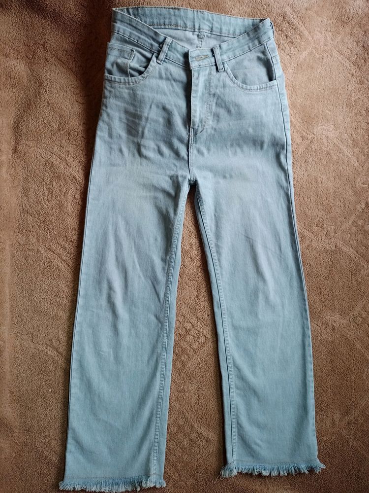 Grey Straight Leg Jean