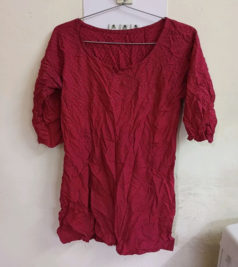 Maroon Kurti