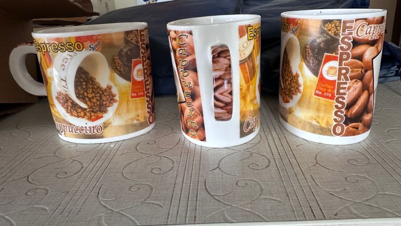 Set Of 3 Coffee Cups Unused