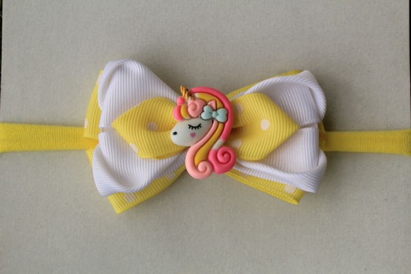 Grosgrain Unicorn Bow(Yellow)