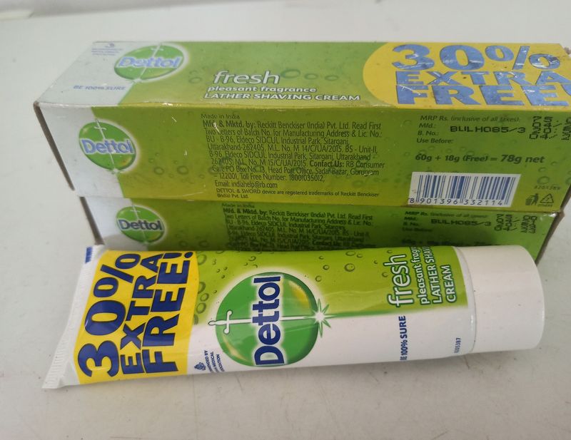 DETTOL FRESH LATHER SHAVING CREAM