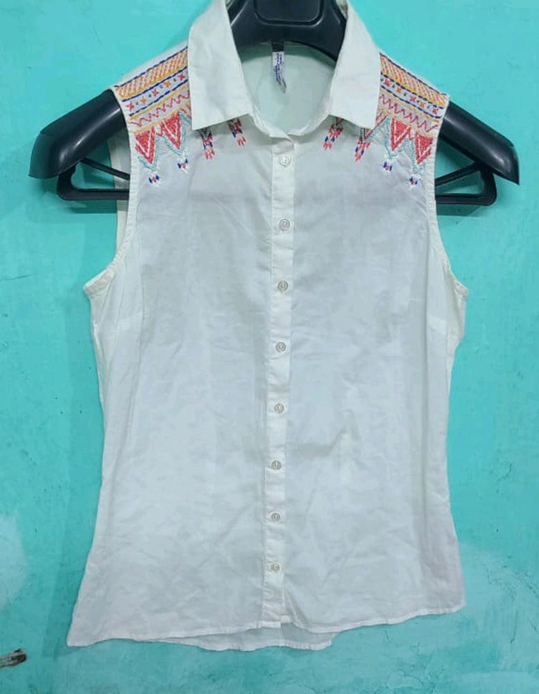 Embroidery Design Shirt Top