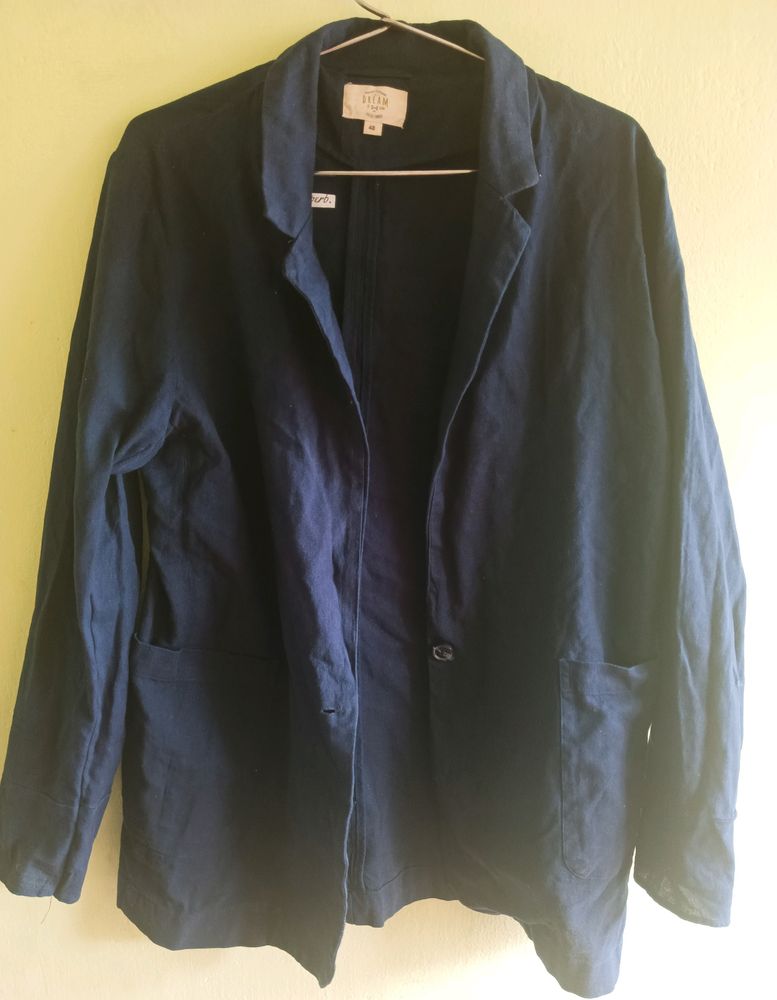 Single Button Navy Blue Blazer