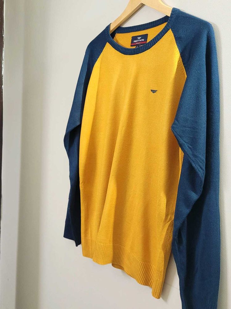 Red Tape Solid Mustard Blue  Pullover