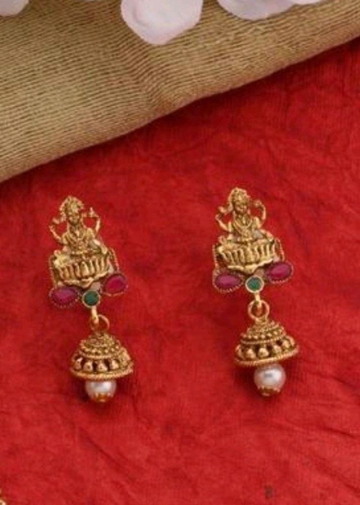 Spring South Style Lakshmi Devi Jhumka For Women