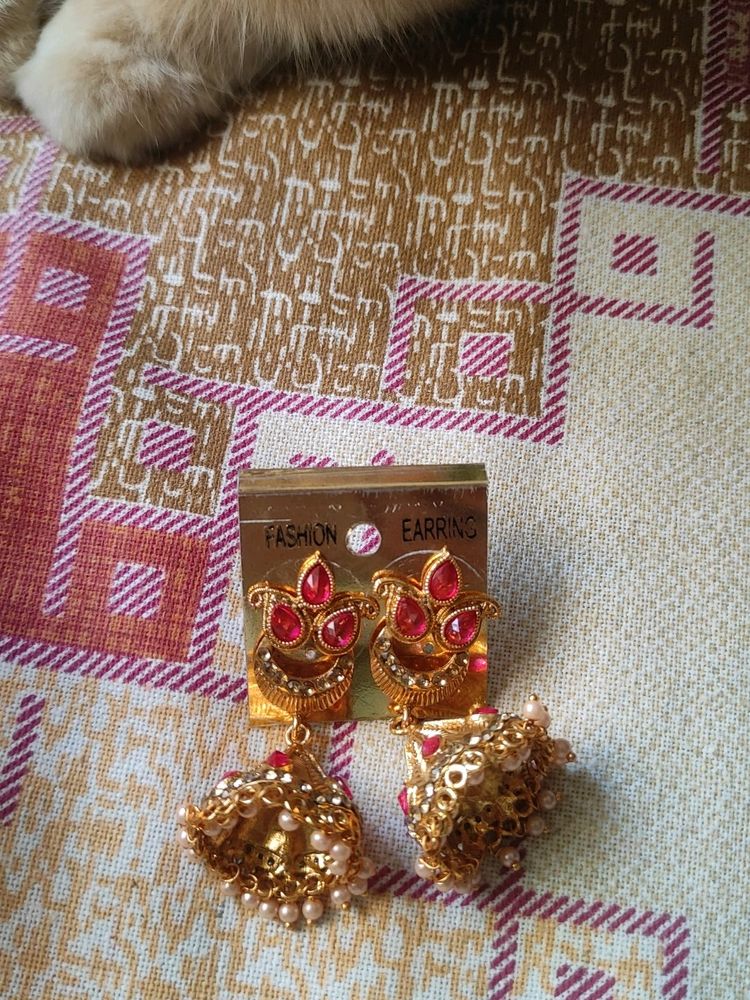 Pretty Pink Jhumka