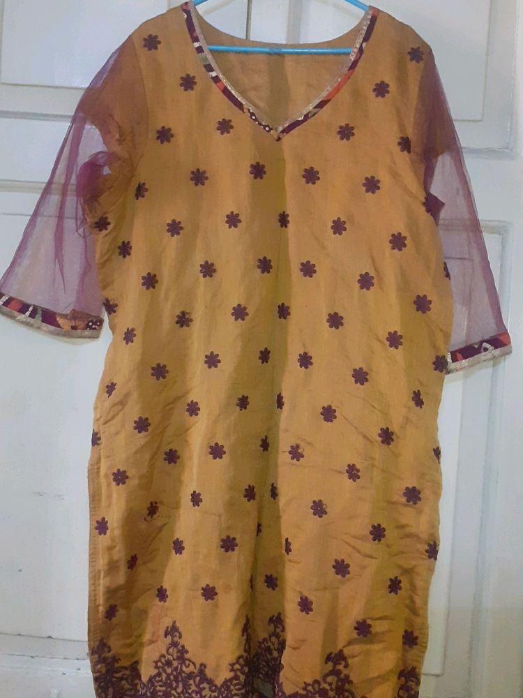 Thread Work Kurti Size Xxl