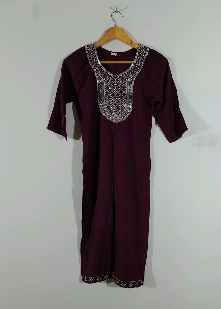 Dark Mauve Kurta ( Women's)