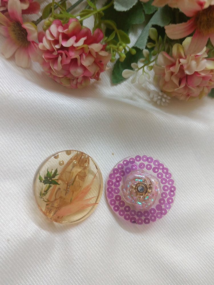 Handmade Resin Saree Pins