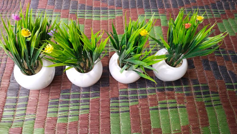 Artificial Flower Home Decor Pack Of 4