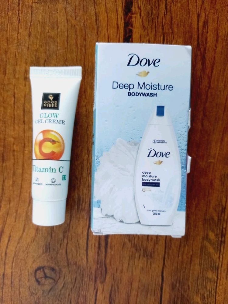 Combo Dove Body Wash & Good Vibes Glow Gel Creme