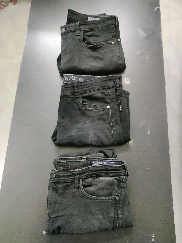 Pack Of 3 Black Jeans