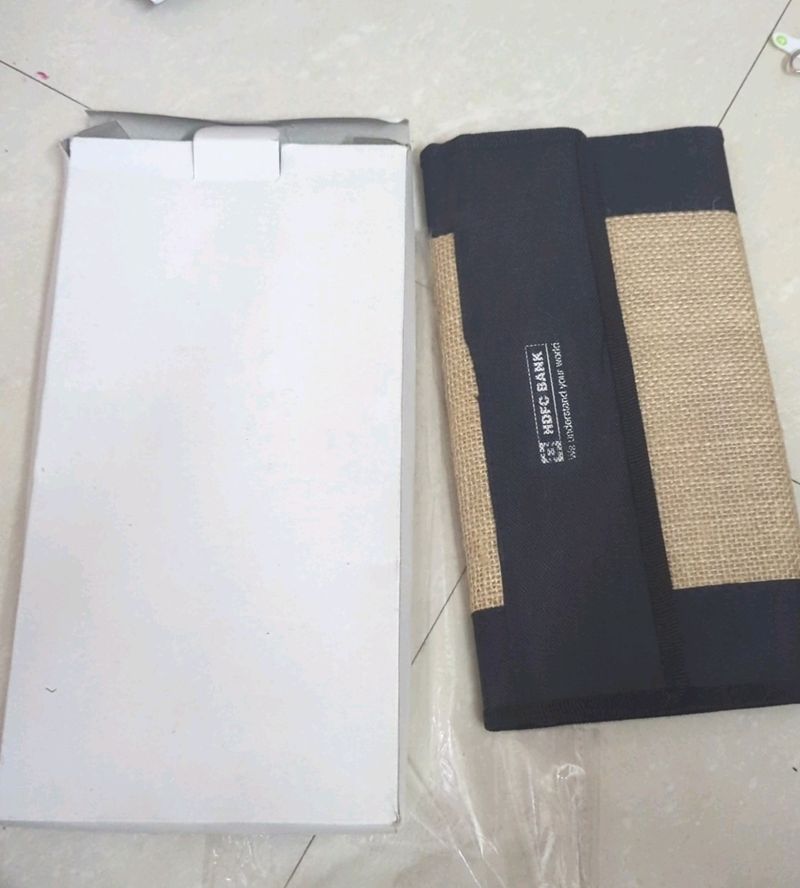 Cheque Book Holder Jute