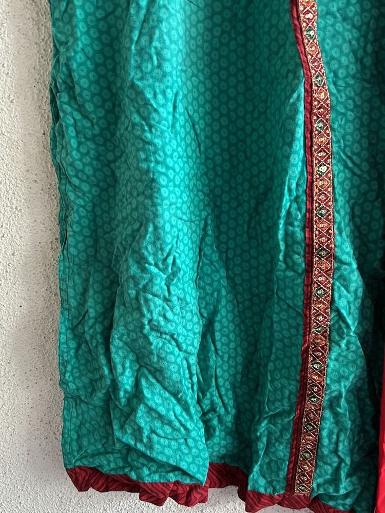 Kurta Set- Chudidar With Green Kurti Design