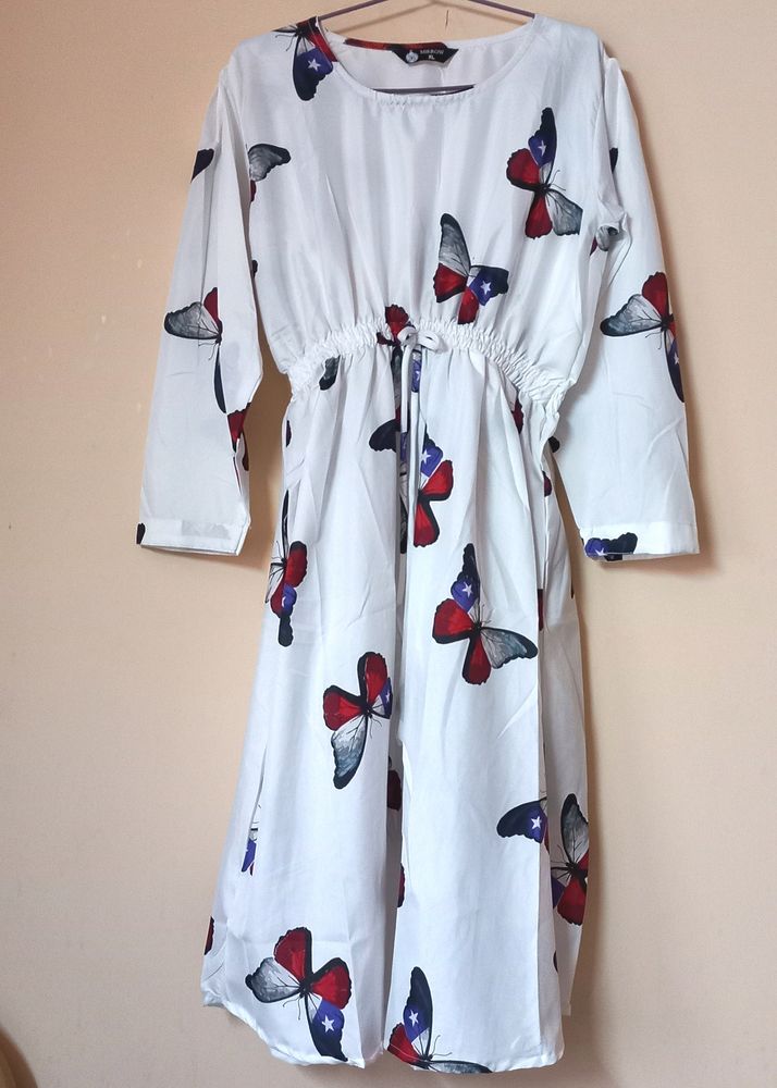 Trendy Butterfly Pattern Dress