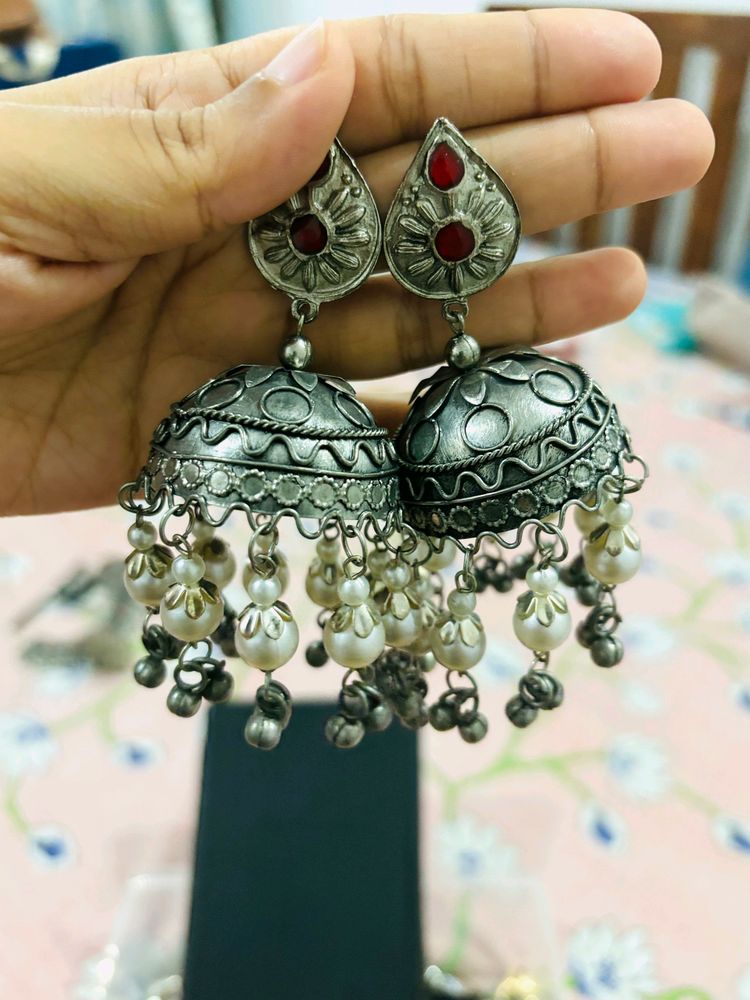 Oxidised Jhumka