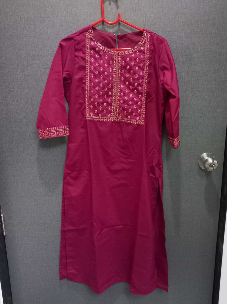 Dark Pink Kurti Set💞