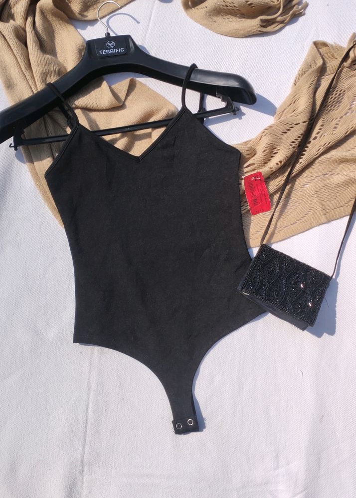 Urban Heritage Black Bodysuit