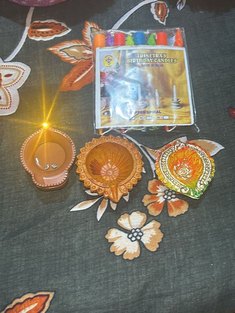 Diya & Candle