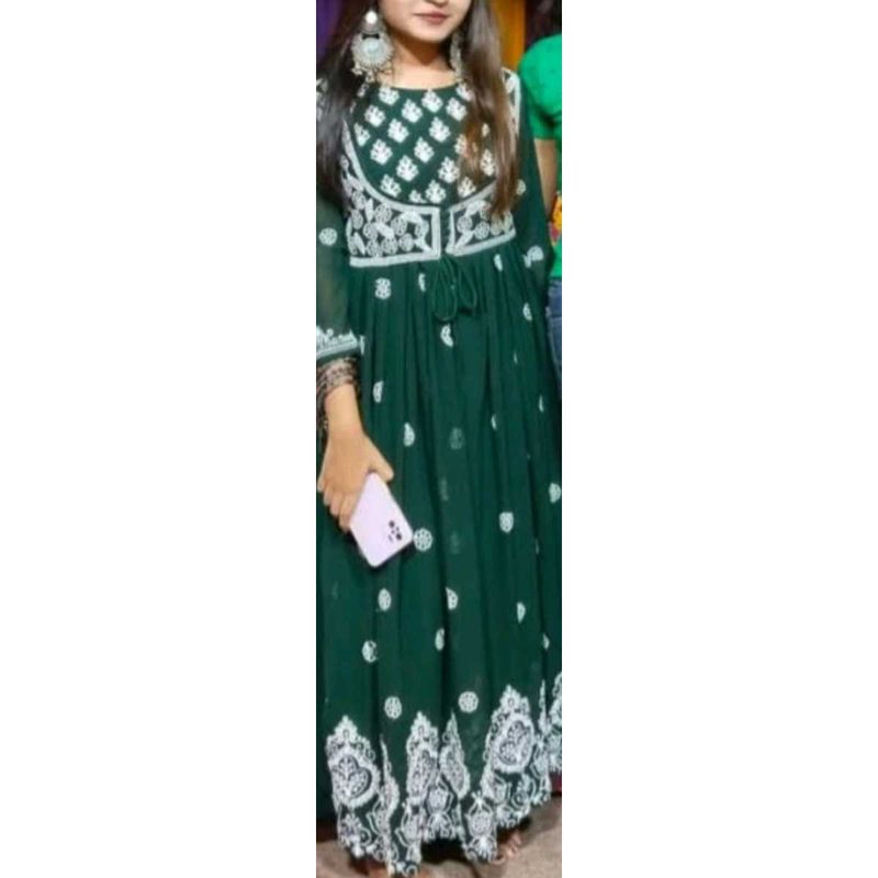 Green Colour Gown