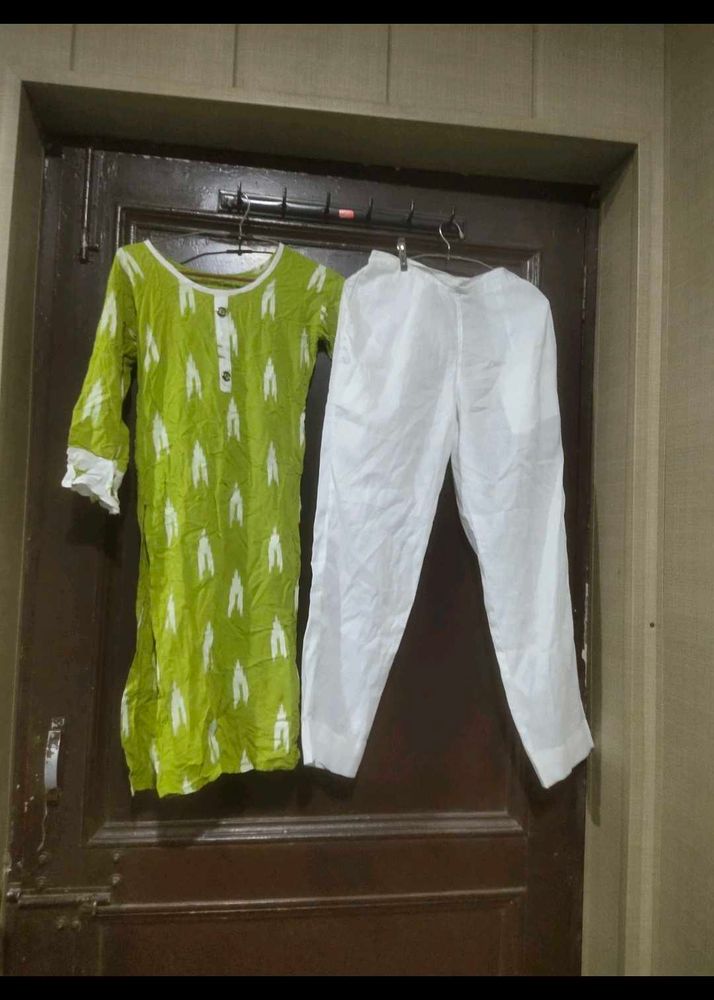 Kids Cotton Kurta And Pants Set