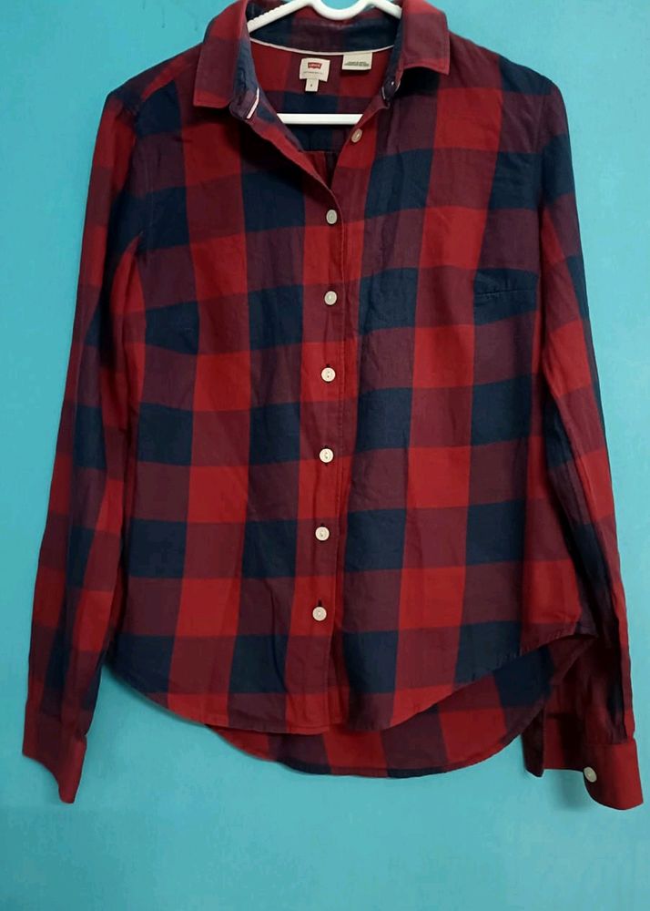 Levis Red n Navy Blue Casual Shirt