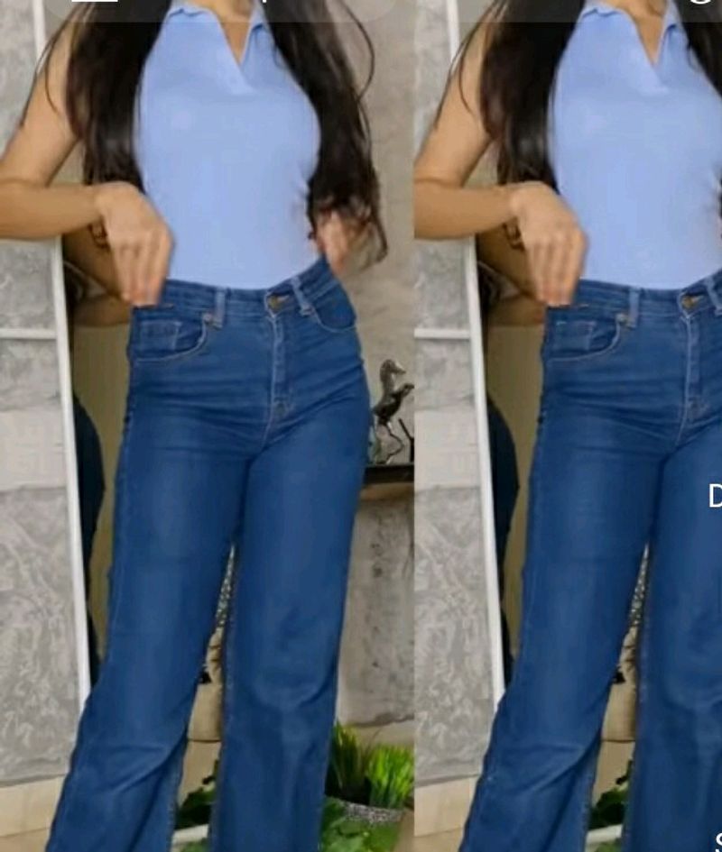 Flared Blue Jeans