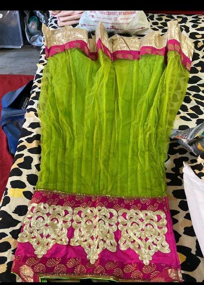 Pink Green Anarkali Kurta Set