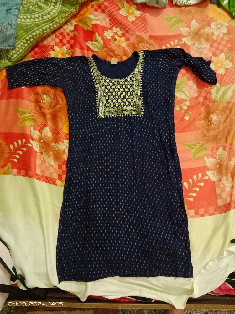 Nevy Blue  Kurti💙