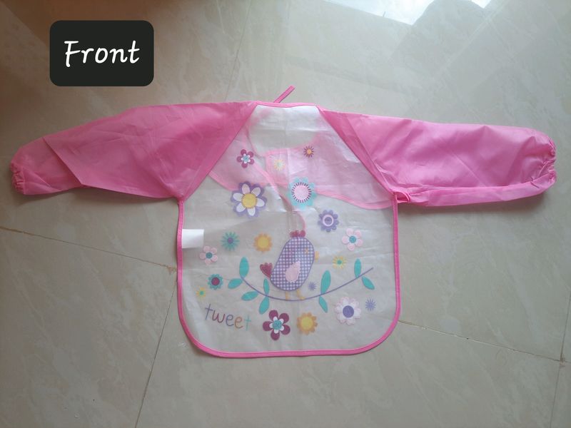 Long Sleeves Waterproof Baby Apron