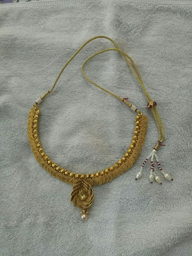 Gold Colour Adjustable Necklace