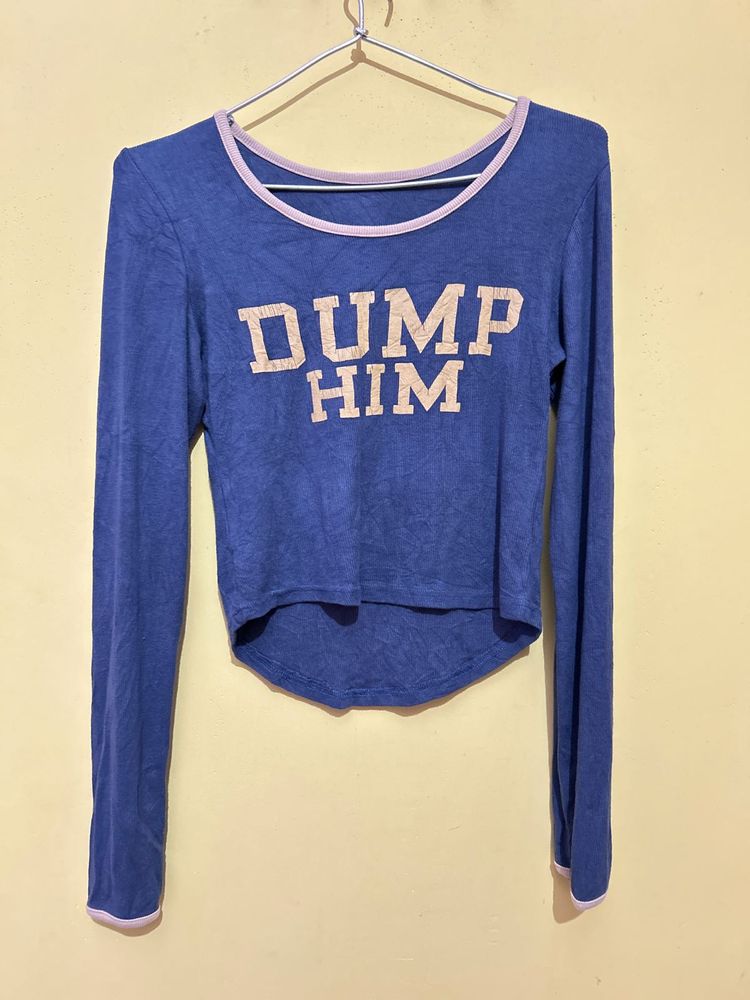 Dump Him Fitted Ribbed Top